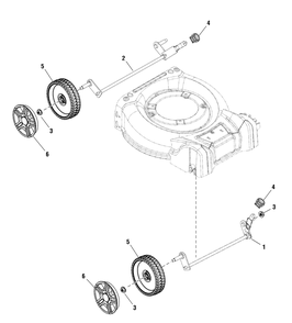 Wheels Group Diagram and Parts List for 2691603-00-SP460E 2019 Briggs and Stratton Lawn Mower